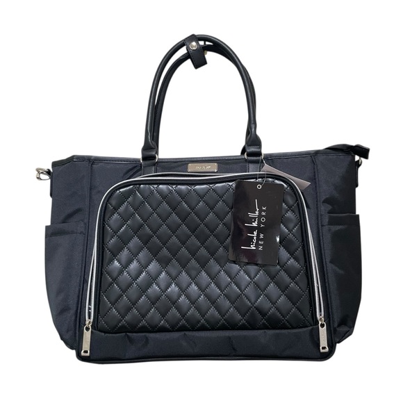 Nicole Miller Ariella Collection Quilted Tote Bag Black Women’s One Size NWT - Picture 1 of 11